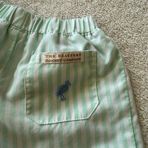 The Beaufort Bonnet Company Grace Bay Green Stripe Shelton Shorts Size 2T